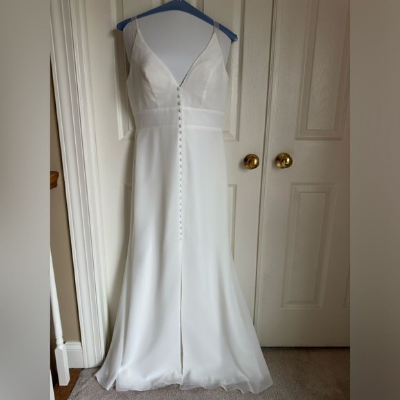 Christina Wu Bridesmaid Celebrations Collection Dress Ivory Size 10 Style 22029 - Picture 8 of 16